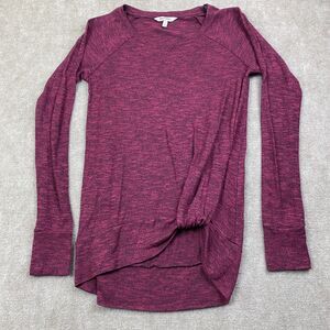 Juicy Couture Shirt Women's Long Sleeve Shirt Wine color knotted small